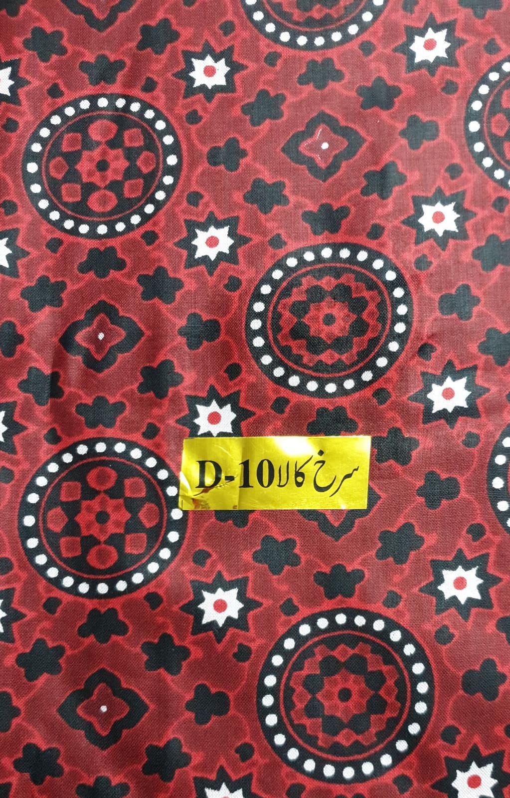 Sindhi Ajrak Red Black colour D-10